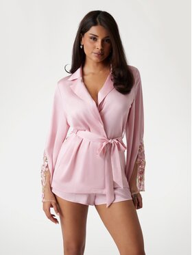 Guess Guess Komplet top i spodenki 173825 Różowy Classic Fit