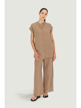 Deni Cler Milano Deni Cler Milano Koszula T-DC-1349-E2-20-71-1 Beżowy Loose Fit