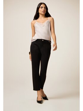 Oltre Oltre Pantaloni di tessuto P722R008636N033 Nero Regular Fit