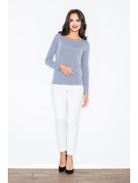 FIGL FIGL Sweter M244 Szary Regular Fit