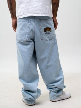 Jigga Wear Jigga Wear Jeansy Szerokie luźne streetwear uliczne premium 129196 Niebieski jasny Baggy Fit