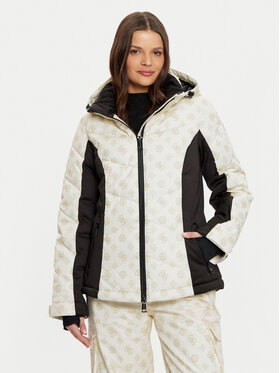 Guess Guess Лижна куртка W4PL3N WH0K0 Кремовий Regular Fit