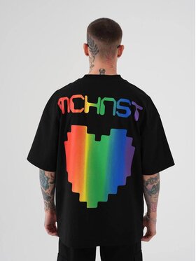 Machinist Machinist T-Shirt Koszulka Z Krótkim Rękawem Oversize Czarna Machinist Mchnst Love L Czarny Oversize