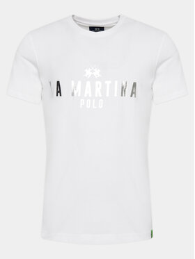 La Martina La Martina T-Shirt YMR322 JS206 Biały Regular Fit