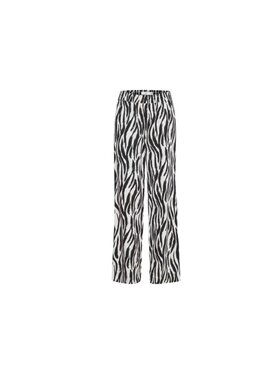 b.young b.young Spodnie damskie pantalone byfalakka long pants Biały Regular Fit