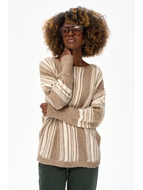 blue shadow blue shadow Sweter Hippie Brązowy Regular Fit