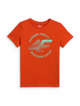 4F 4F T-Shirt BEACHSIDE CHILL Czerwony Loose Fit