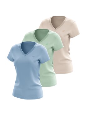4F 4F Súprava 3 tričiek 4FWSS25TTSHF3098-90S Farebná Regular Fit