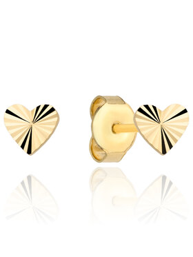 Fugart Fugart Kolczyki Kolczyki złote serce diamentowane FUG7-25-K01052-2 Złoty