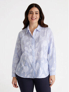 Fiorella Rubino Fiorella Rubino Koszula 5022T001241N0R4 Turkusowy Regular Fit