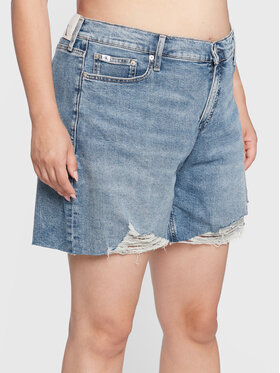 Calvin Klein Jeans Plus Calvin Klein Jeans Plus Džínové šortky J20J218809 Tmavomodrá Mom Fit