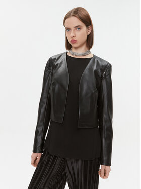 DKNY DKNY Jacke aus Kunstleder DD3G4792 Schwarz Regular Fit