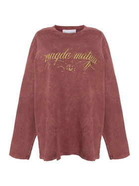 Magda Matyja Magda Matyja Bluzka ALEX LONGSLEEVE BURGUNDY Bordowy Loose Fit