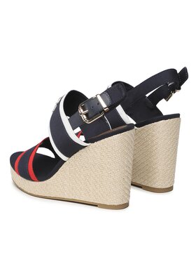 Tommy Hilfiger Espadrile Rwb Feminne Wedge FW0FW07180 Mornarsko Modra