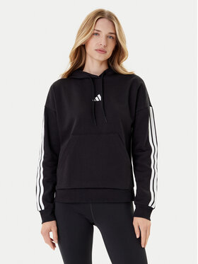 adidas adidas Majica dugih rukava Essentials 3-Stripes JX2538 Crna Regular Fit