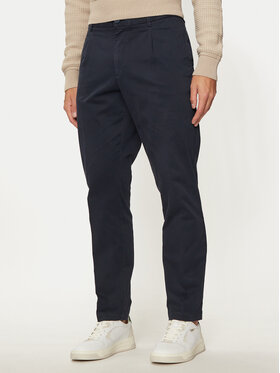BOSS Boss Kalhoty z materiálu 50524390 Tmavomodrá Regular Fit