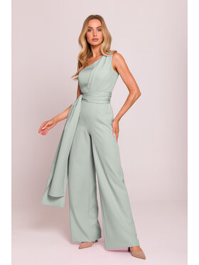 Made of Emotion Made of Emotion Jumpsuit M845 Verde Sexy Straight Fit