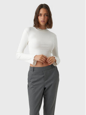 Vero Moda Vero Moda Bluzka Hati 10275570 Biały Slim Fit