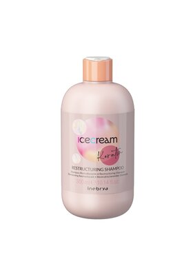 Inebrya Inebrya Inebrya Ice Cream Keratin restrukturyzujący szampon do włosów 300ml Szampon do włosów