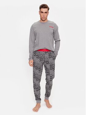 Hugo Hugo Пижама Monogram Long Set 50501680 Сив Regular Fit