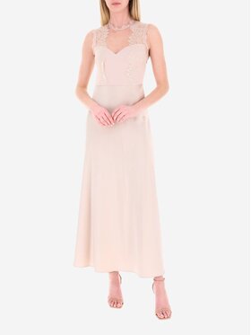 Rinascimento Rinascimento Abito da sera ABITO LUNGO BUSTIER IN PIZZO Beige Slim Fit