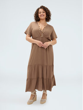 Fiorella Rubino Fiorella Rubino Sukienka wieczorowa 7026T001877N012 Brązowy A-Line Fit