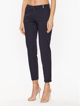 Fabiana Filippi Fabiana Filippi Kalhoty z materiálu PADP02W364 Tmavomodrá Regular Fit