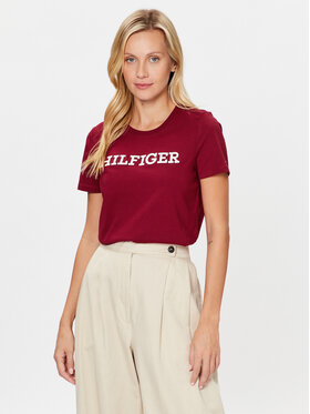Tommy Hilfiger Tommy Hilfiger T-Shirt Monotype WW0WW40057 Czerwony Regular Fit
