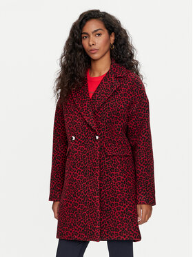 Liu Jo Liu Jo Cappotto di lana W69174 T4074 Bordeaux Regular Fit