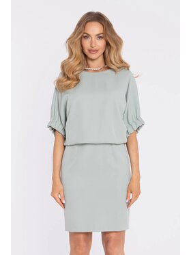 Made of Emotion Made of Emotion Sukienka koktajlowa M904 Zielony jasny Oversize