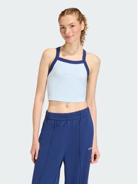 adidas adidas Top 158661 Błękitny Slim Fit