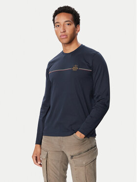 Aeronautica Militare Aeronautica Militare Тениска с дълъг ръкав 262TS2588UJ00663 Тъмносин Regular Fit
