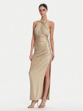 Fracomina Fracomina Abendkleid FQ25SD3002W798T4 Goldfarben Slim Fit