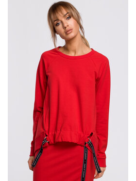 Made of Emotion Made of Emotion Bluza M492 Czerwony Ahletic Fit