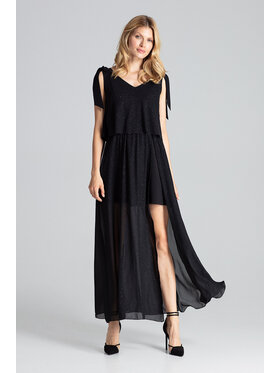 FIGL FIGL Sukienka M691 Czarny Regular Fit