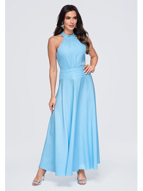 Ombre Ombre Sukienka wieczorowa LA-OM-DLR411 Niebieski Regular Fit