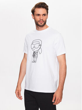 KARL LAGERFELD KARL LAGERFELD T-Shirt 755082 532221 Biały Regular Fit