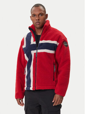 Napapijri Napapijri Fleecejacke NP0A88TC Rot Regular Fit