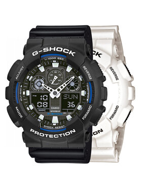 Casio Casio Zegarek SET GA-100B-7AER + BEZEL 10508136 + PASEK 10347688 Biały