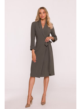 Stylove Stylove Sukienka wieczorowa S415 Khaki A-Line Fit