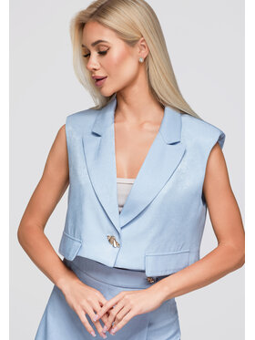 Ombre Ombre Marynarka OW-BL-E0003 Niebieski Regular Fit