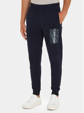 Calvin Klein Calvin Klein Pantalon jogging Wave Lines Hero K10K112775 Bleu marine Regular Fit