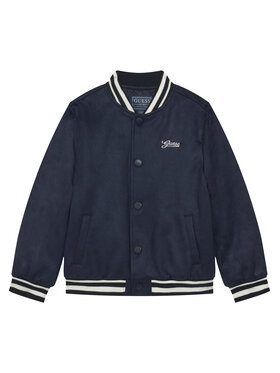 Guess Guess Bomber stila jaka L6RL01 WG970 Tumši zils Regular Fit