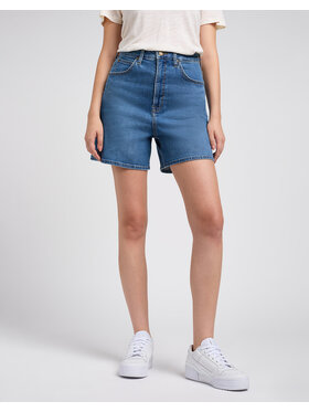 Lee Lee Szorty jeansowe STELLA SHORT Niebieski Regular Fit