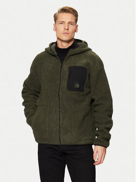 4F 4F Флісовий реглан 4FWAW24TFLEM253 Хакі Regular Fit