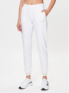 EA7 Emporio Armani EA7 Emporio Armani Spodnji del trenirke 8NTP67 TJCQZ 1100 Bela Regular Fit