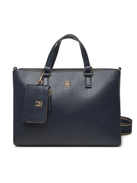 Tommy Hilfiger Tommy Hilfiger Torebka Joy Satchel AW0AW16814 Granatowy