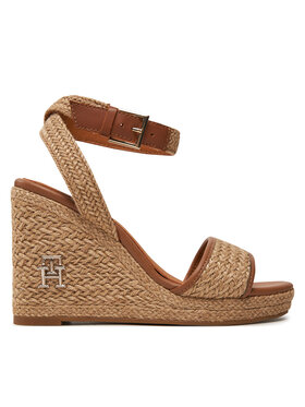 Tommy Hilfiger Tommy Hilfiger Espadrillas Th Rope High Wedge Sandal FW0FW07926 Beige