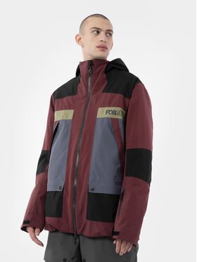 4F 4F Kurtka snowboardowa H4Z22KUMS003-60S Czerwony Regular Fit