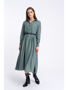 CLICK CLICK Každodenní šaty 60-6155 Zelená Regular Fit